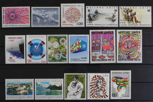 UNO Genf, MiNr. 111-126, Jahrgang 1983 + 1984, postfrisch