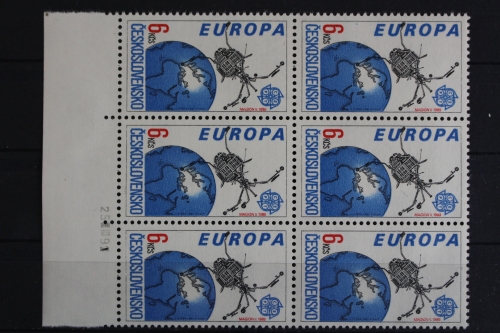 Tschechoslowakei, MiNr. 3084, 6er Bogenteil, postfrisch