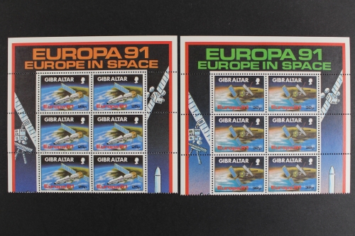 Gibraltar, MiNr. 613-614, 6er Bogenteile, postfrisch
