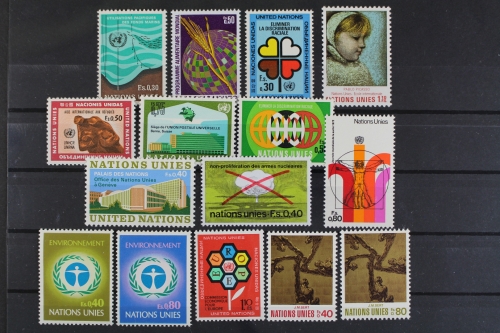 UNO Genf, MiNr. 15-29, Jahrgang 1971 u. 1972, postfrisch