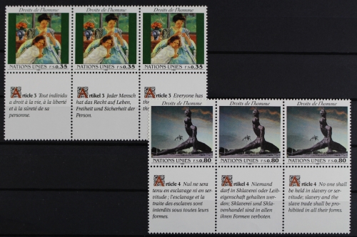 UNO Genf, MiNr. 180-181, 6er Block, postfrisch