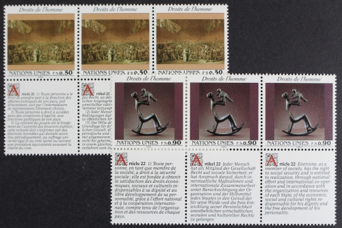 UNO Genf, MiNr. 223-224, 6er Blöcke, postfrisch
