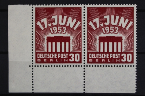 Berlin, MiNr. 111, waag. Paar, Ecke links unten, postfrisch