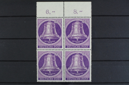 Berlin, MiNr. 105, 4er Block, Oberrand, postfrisch