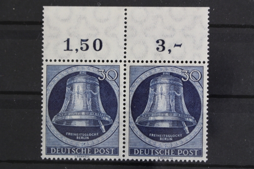 Berlin, MiNr. 85 waag. Paar, Oberrand, postfrisch