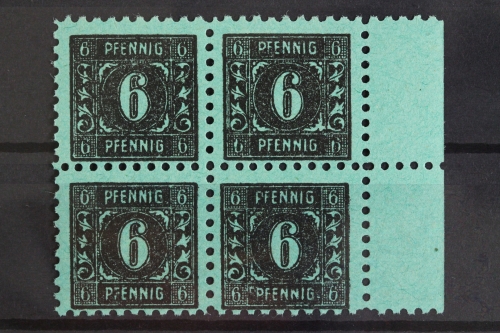 SBZ, MiNr. 8 y, 4er Block, rechter Rand, postfrisch, BPP Signatur