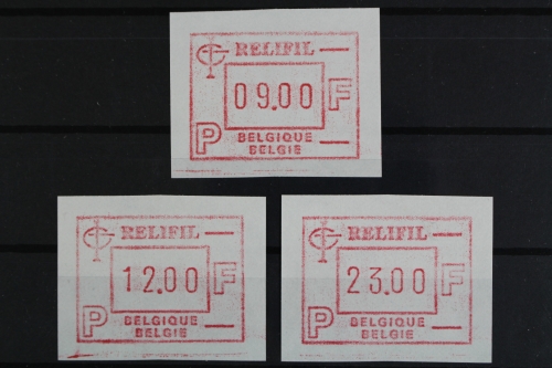 Belgien ATM, MiNr. 4, 3 Wertstufen, postfrisch