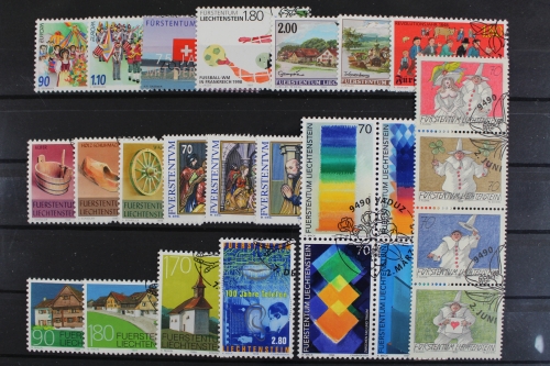 Liechtenstein, MiNr. 1165-1189, Jahrgang 1998, gestempelt