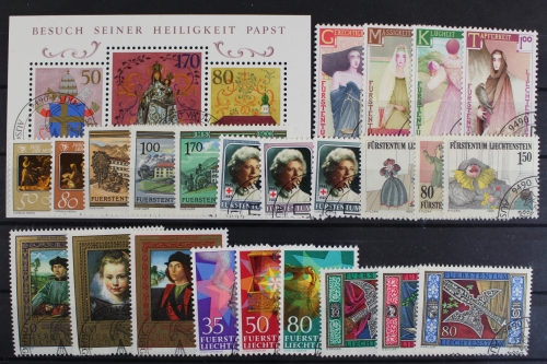 Liechtenstein, MiNr. 866-892, Jahrgang 1985, gestempelt