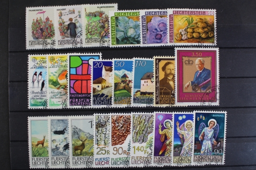 Liechtenstein, MiNr. 893-915, Jahrgang 1986, gestempelt