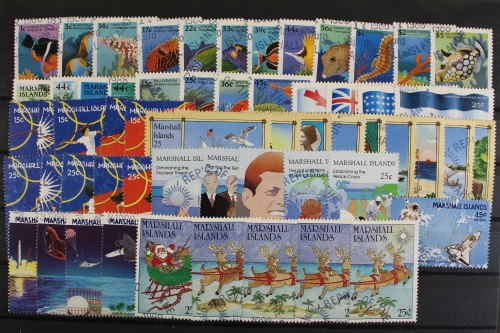 Marshall-Inseln, MiNr. 146-203, Jahrgang 1988, gestempelt