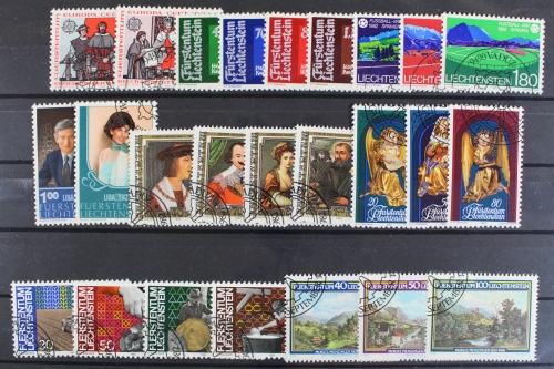 Liechtenstein, MiNr. 791-815, Jahrgang 1982, gestempelt