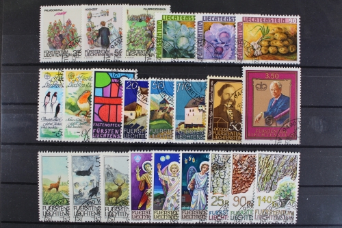 Liechtenstein, MiNr. 893-915, Jahrgang 1986, gestempelt
