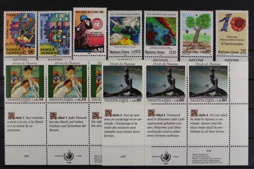 UNO Genf, MiNr. 173-181, RZF, Jahrgang 1989, postfrisch