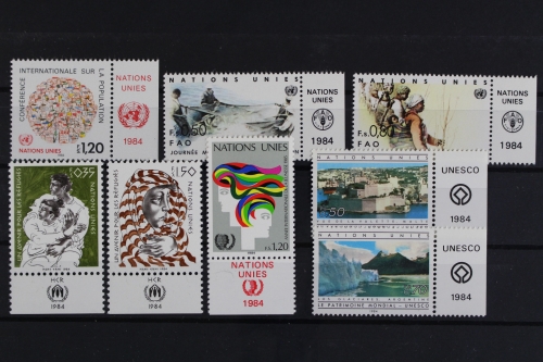 UNO Genf, MiNr. 119-126, RZF, Jahrgang 1984, postfrisch