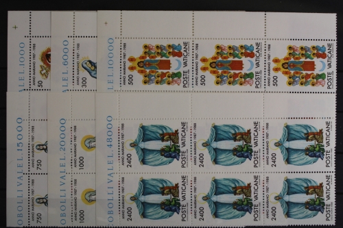 Vatikan, MiNr. 940-945, 6er Bogenteil, Ecke re. oben, postfrisch