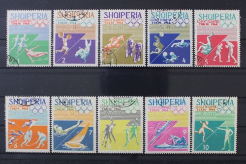 Albanien, MiNr. 859-868, gestempelt