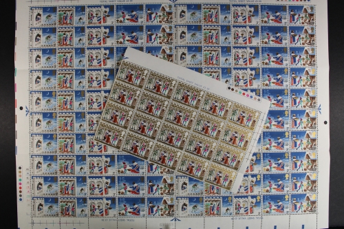 Großbritannien, MiNr. 639-643 ZD-Bogen + 644 in 20er Bogenteil, postfrisch