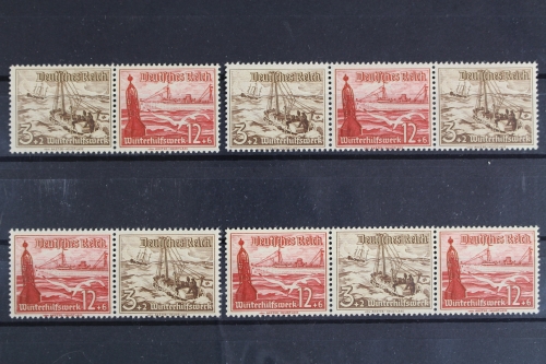 Deutsches Reich, MiNr. W 131 - W 134, 4 Zd's, postfrisch