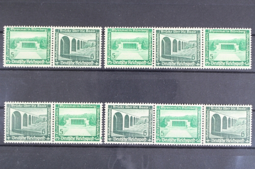 Deutsches Reich, MiNr. W 119 - W 122, 4 Zd's, postfrisch