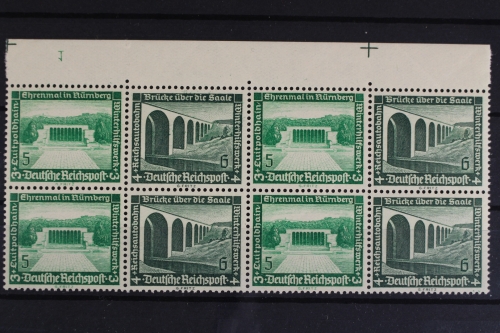 Deutsches Reich, MiNr. W 120, OR mit Passerkreuz u. FN, postfrisch