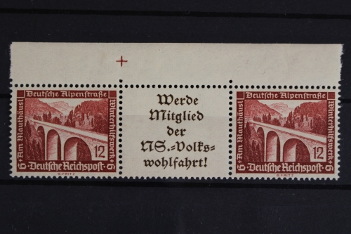 Deutsches Reich, MiNr. W 114, Oberrand m. Passerkreuz, postfrisch
