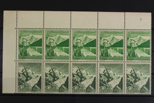 Deutsches Reich, MiNr. S 245, Ecke li. oben mit FN 1, postfrisch