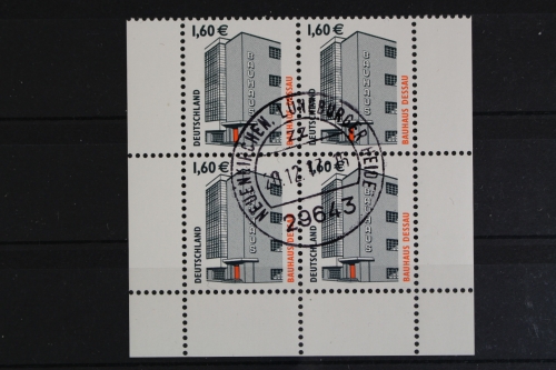 Deutschland (BRD), MiNr. 2302, 4er Block, Bogenteil, gestempelt