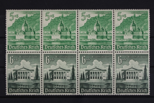Deutsches Reich, MiNr. W 258, Bogenteil mit 4 Zd's, postfrisch