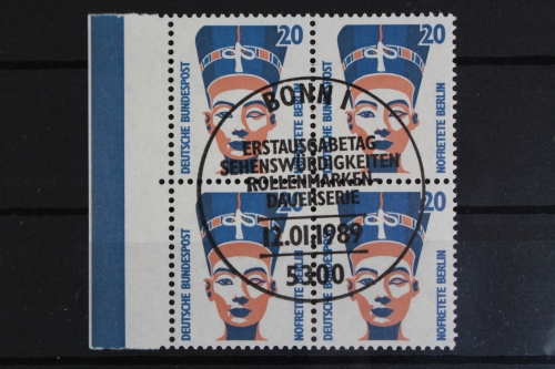 Deutschland (BRD), MiNr. 1398, 4er Block, linker Rand, ESST