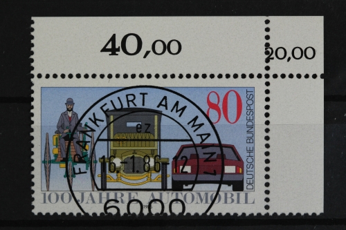 Deutschland (BRD), MiNr. 1268, Ecke re. oben mit KBWZ, gestempelt