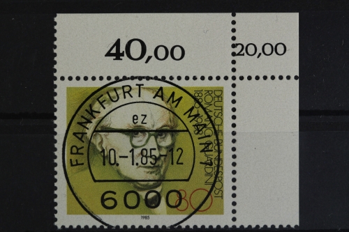 Deutschland (BRD), MiNr. 1237, Ecke re. oben m. KBWZ, gestempelt