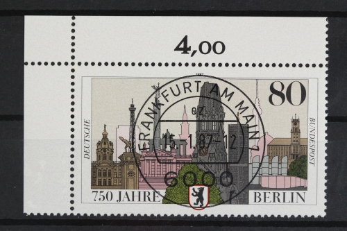 Deutschland (BRD), MiNr. 1306, Ecke li. oben, gestempelt