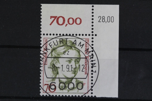 Deutschland (BRD), MiNr. 1489, Ecke re. oben mit KBWZ, F/M, gestempelt