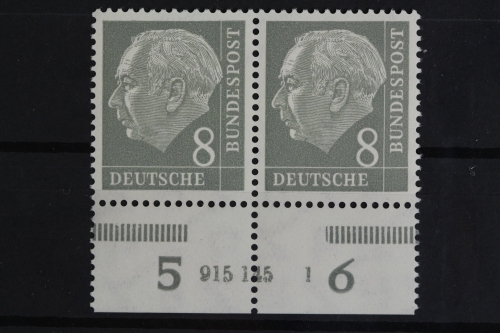 Deutschland (BRD), MiNr. 182, waag. Paar, UR mit HAN, postfrisch
