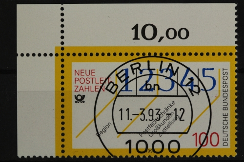 Deutschland (BRD), MiNr. 1659, Ecke li. oben, gestempelt