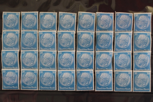 Deutsches Reich, MiNr. 521, 32 Marken, postfrisch