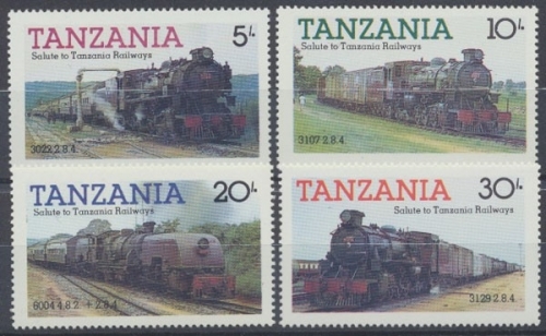 Tansania, Eisenbahn, MiNr. 268-271, postfrisch