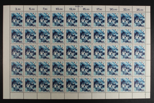 Berlin, MiNr. 345, 50er Bogen, FN 1, postfrisch