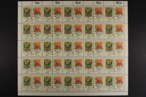 Deutschland (BRD), MiNr. 980-981, ZD-Bogen, gestempelt