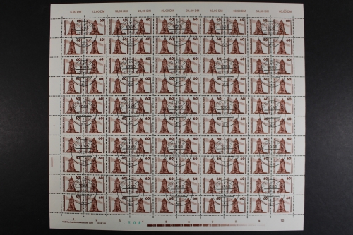 DDR, MiNr. 3347, 100er Bogen mit PLF I, gestempelt
