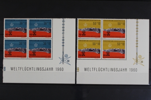 Liechtenstein, MiNr. 389-390, 4er Block, Ecke re. unten, postfrisch