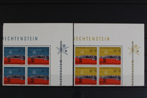 Liechtenstein, MiNr. 389-390, 4er Block, Ecke re. oben, postfrisch