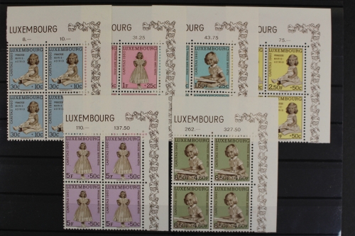 Luxemburg, MiNr. 631-636, 4er Block, Ecke re. oben, postfrisch