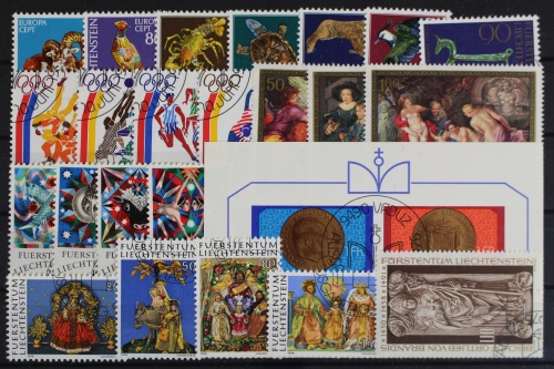 Liechtenstein, MiNr. 642-666, Jahrgang 1976, gestempelt