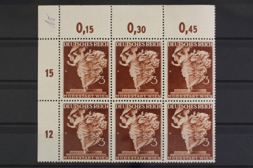 Deutsches Reich, MiNr. 768, 6er Block, Ecke li. oben, postfrisch