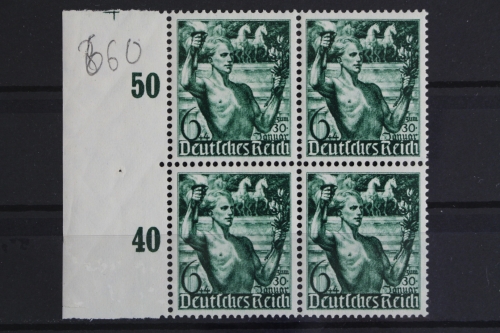 Deutsches Reich, MiNr. 660, 4er Block, li. Rand, postfrisch