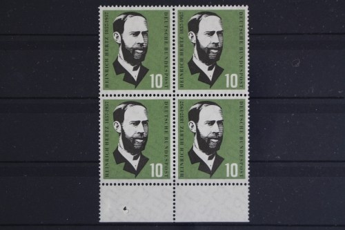 Deutschland (BRD), MiNr. 252, 4er Block, Unterrand, postfrisch