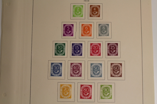 Deutschland (BRD) 1949-1953, komplette Sammlung mit Posthornsatz