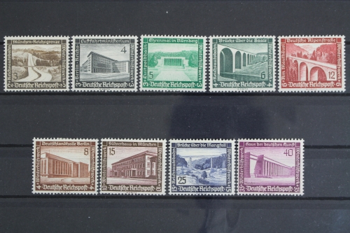 Deutsches Reich, MiNr. 634-642, Falz